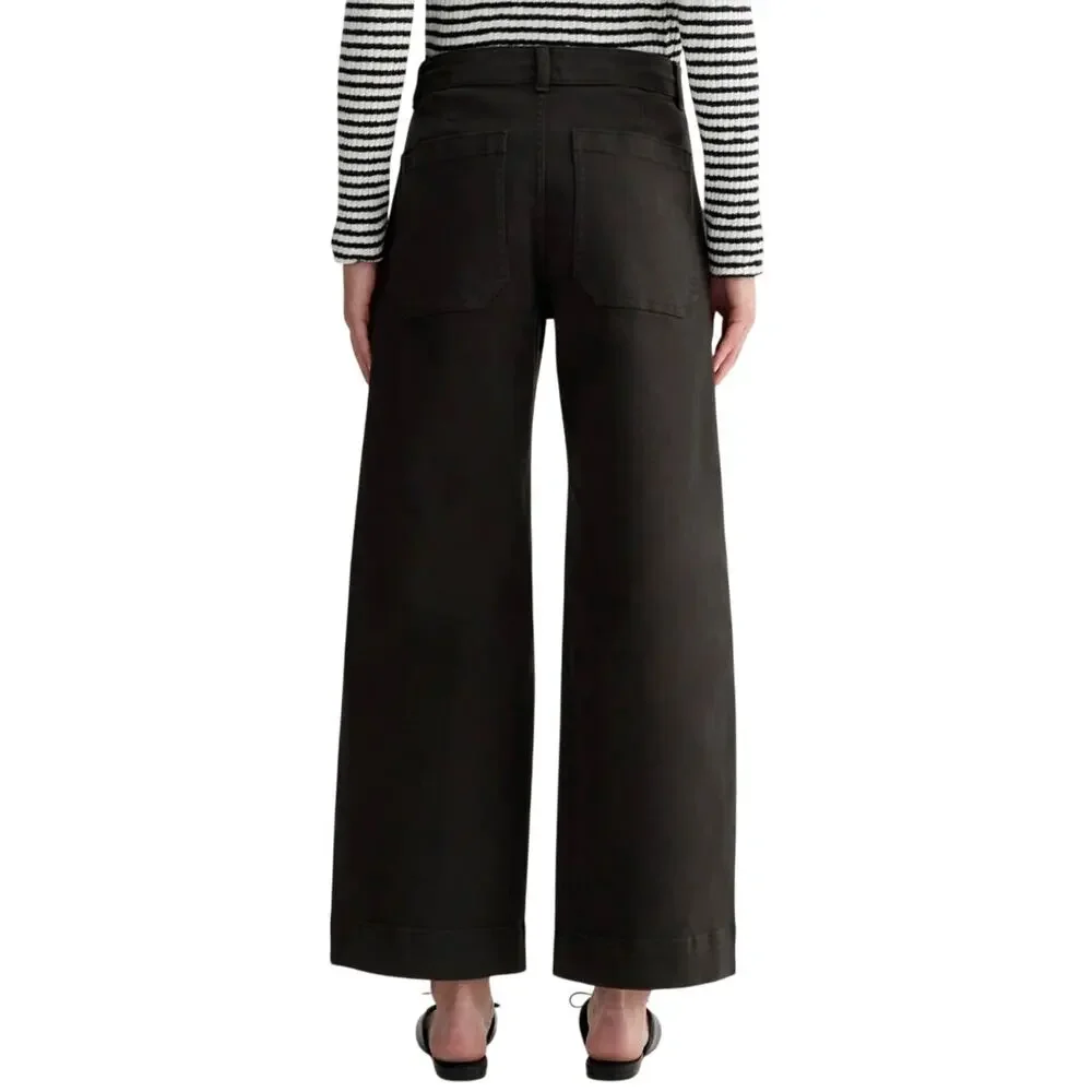 Everlane The Utility High Rise Wide-Leg Pants in Black size 6R New - Picture 6 of 8